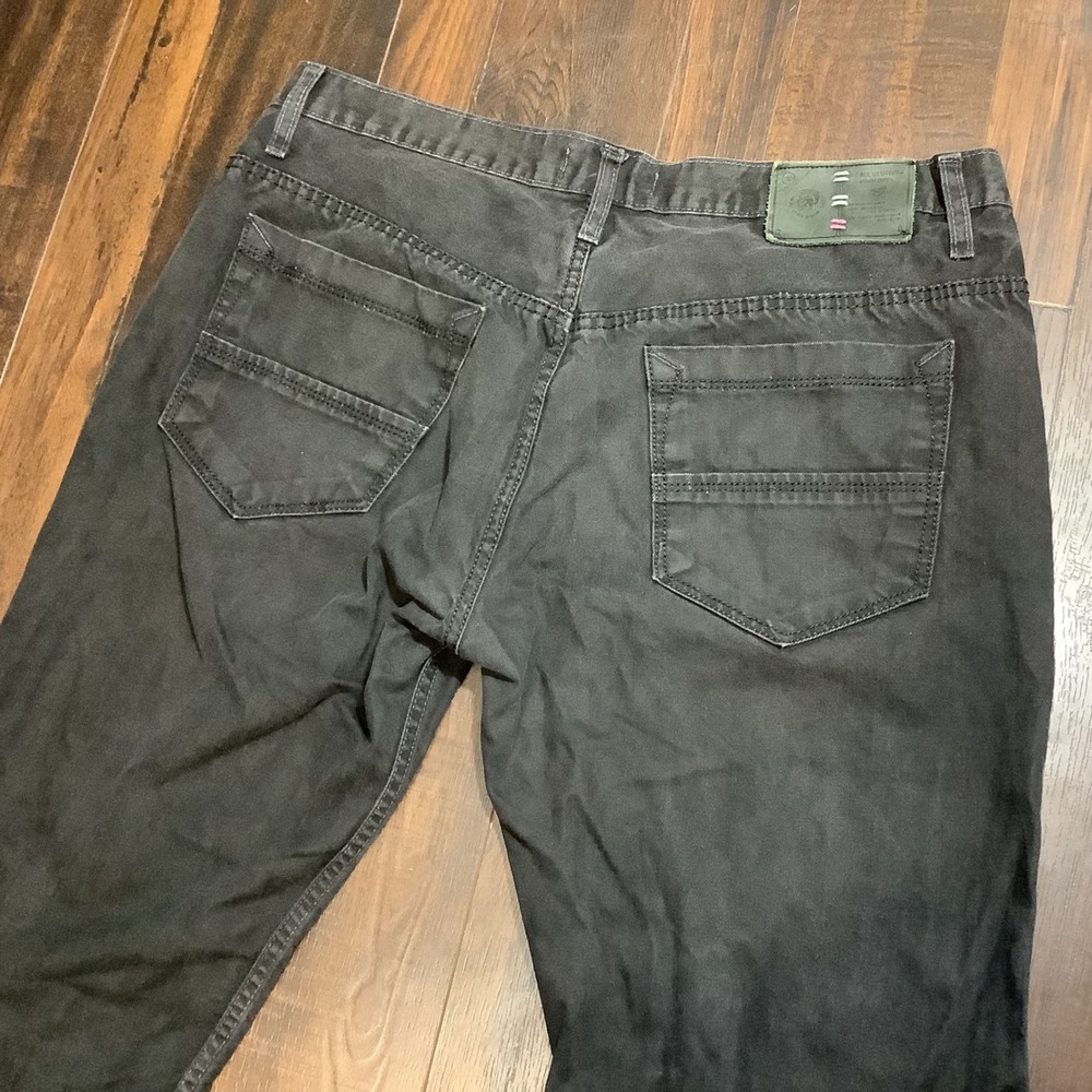 Diesel Denim Division Mens 38 Black Straight Leg Jeans Made in Italy Button Fly